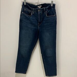 Good American Blue Ankle Cropped Jeans